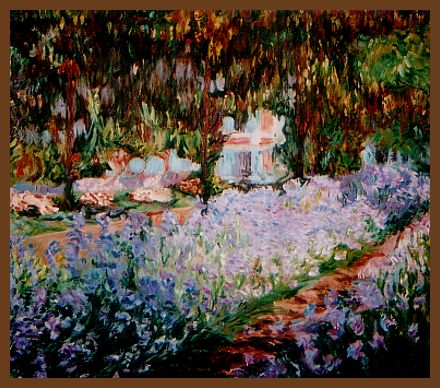 Claude Monet Irisbeet Im Garten Des Kunstlers 1900 Original Ol Auf Leinwand Format 81x 92 Cm Paris Musee D Orsay Kopie Ol Auf Leinwand Format 80 X 90 Cm Verkauflich Ubersicht